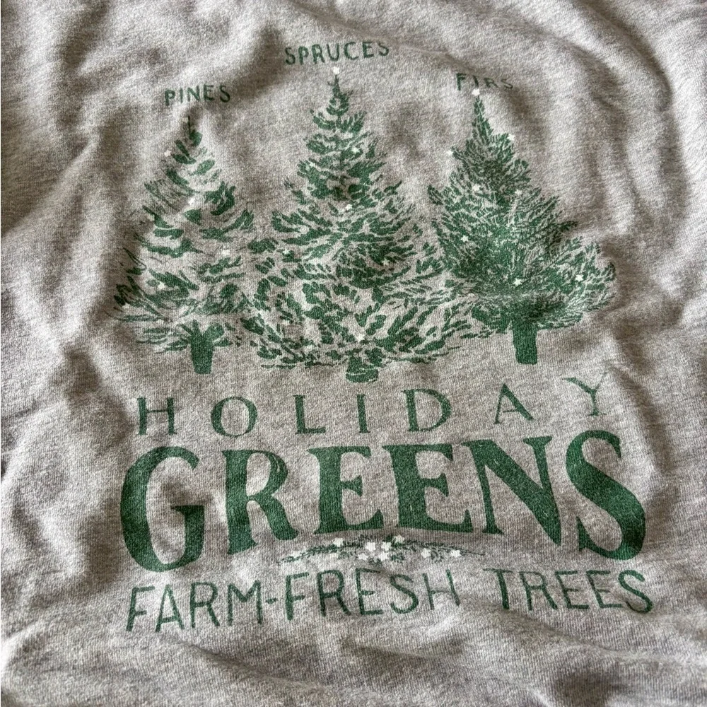 J. Crew Holiday greens fleece sweatshirt Size S